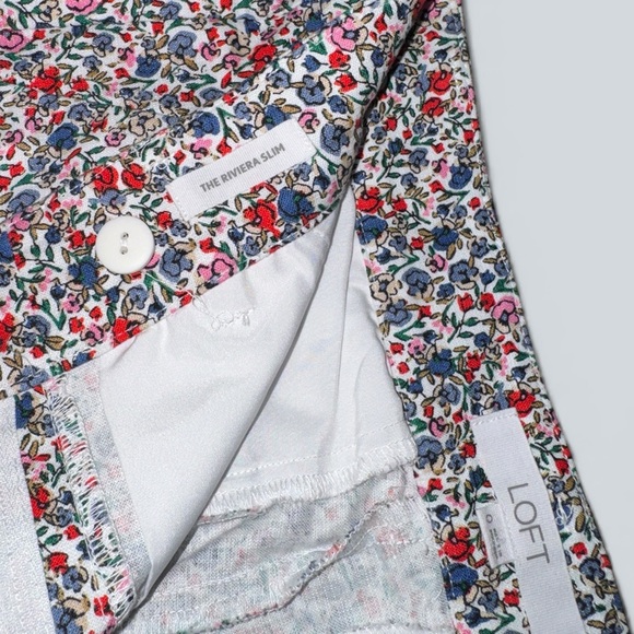 LOFT Riviera Slim Ankle Pants – Floral - Picture 5 of 8